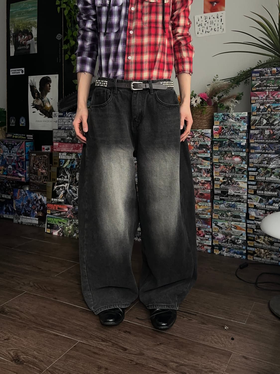 S - Bin 배기 와이드 워시드 진 상품이미지4