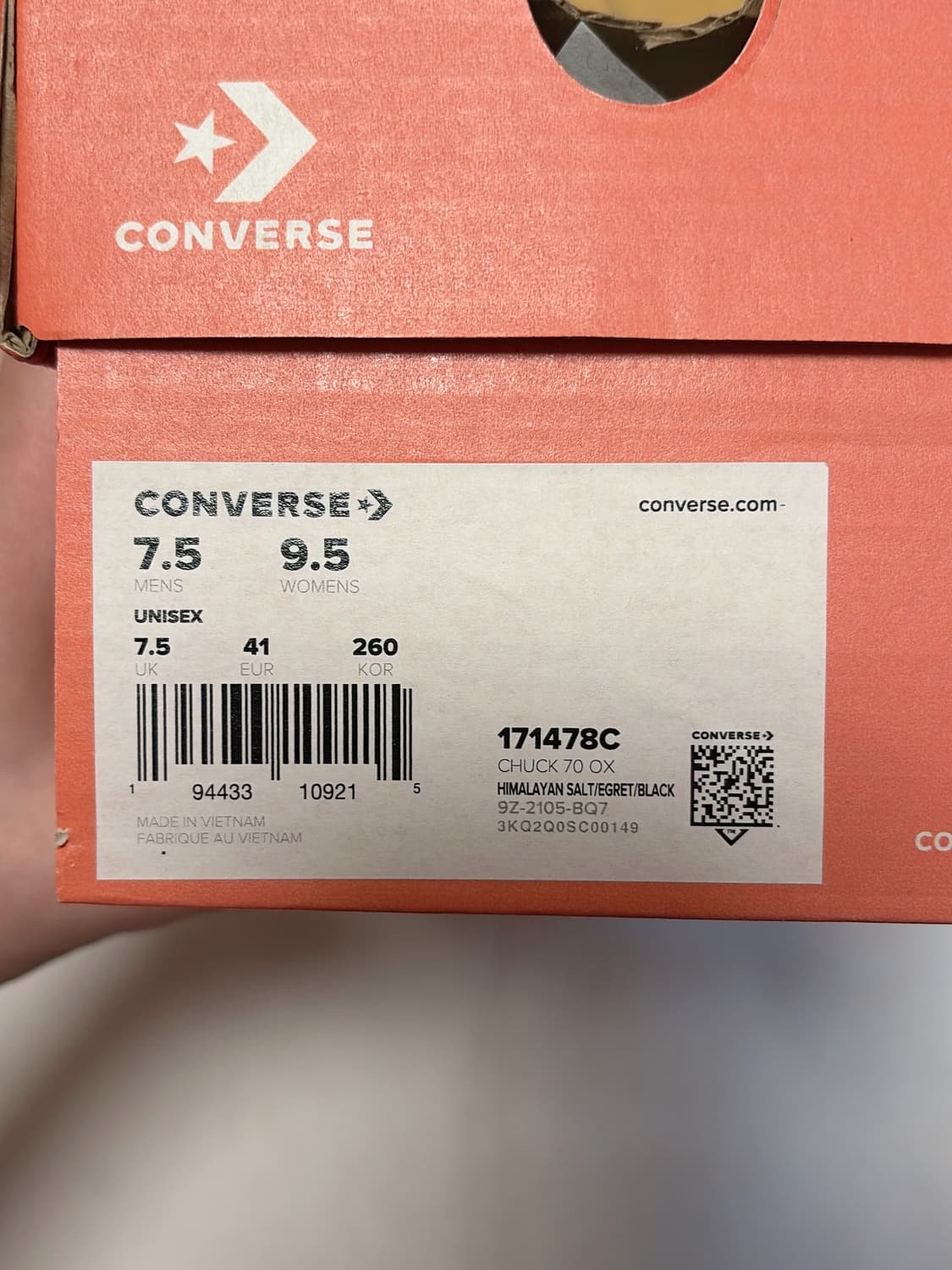 컨버스 척 70 로우 히말라얀 솔트 255-260 사이즈 판매합니다. 상품이미지8
