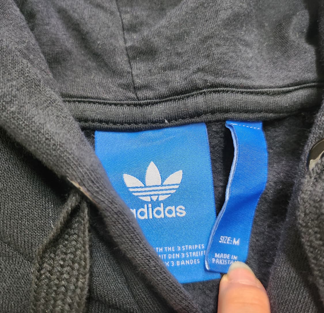 아디다스 빅로고 블랙 후드티 상품이미지7