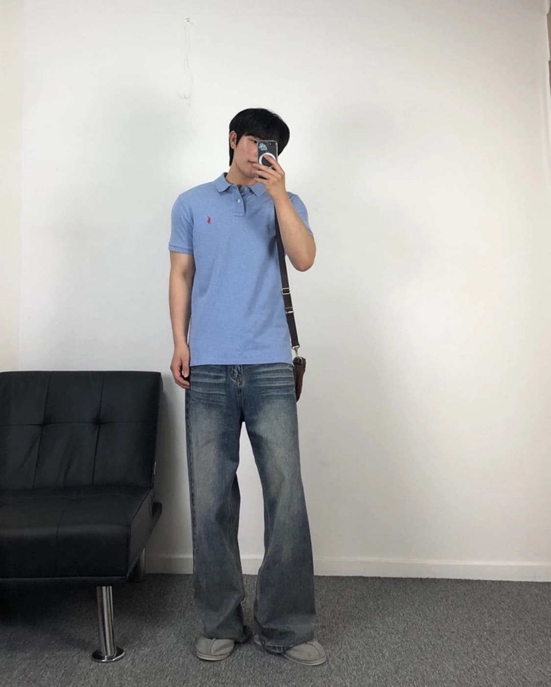 폴로 정품 스카이블루 레드포니 반팔 pk 티 상품이미지1