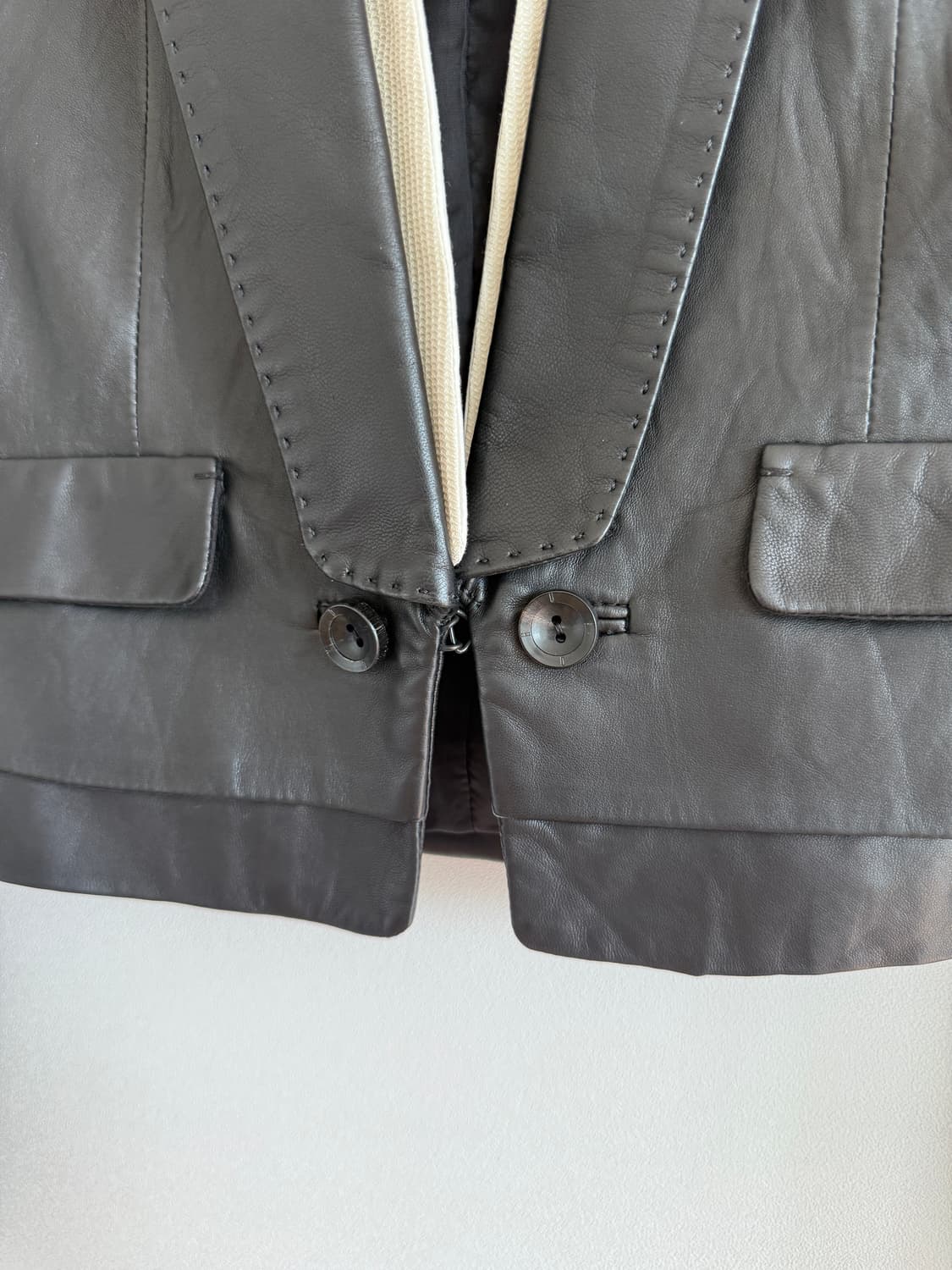 구호(KUHO) 램스킨 레더 자켓 상품이미지4