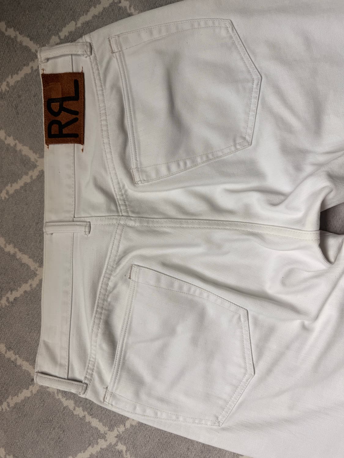 RRL 슬림핏 화이트 셀비지 팬츠 상품이미지7