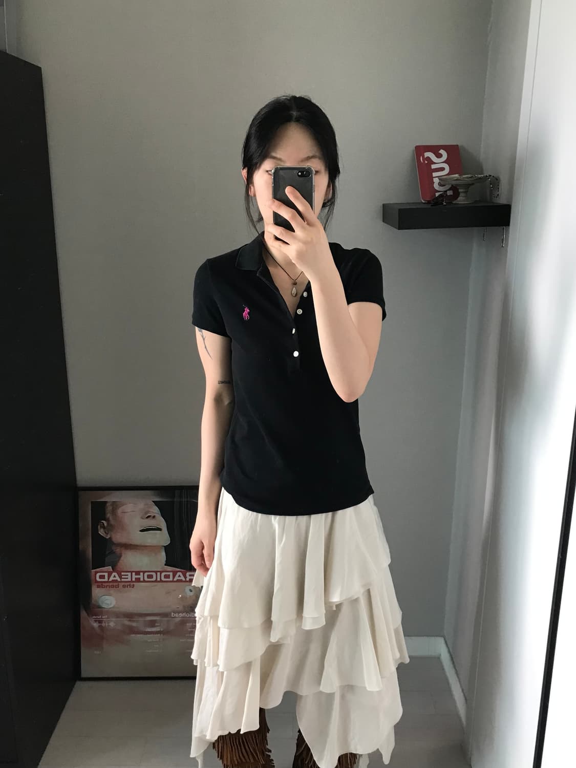 폴로 랄프로렌 여성라인 포니로고 블랙 카라티 상품이미지3