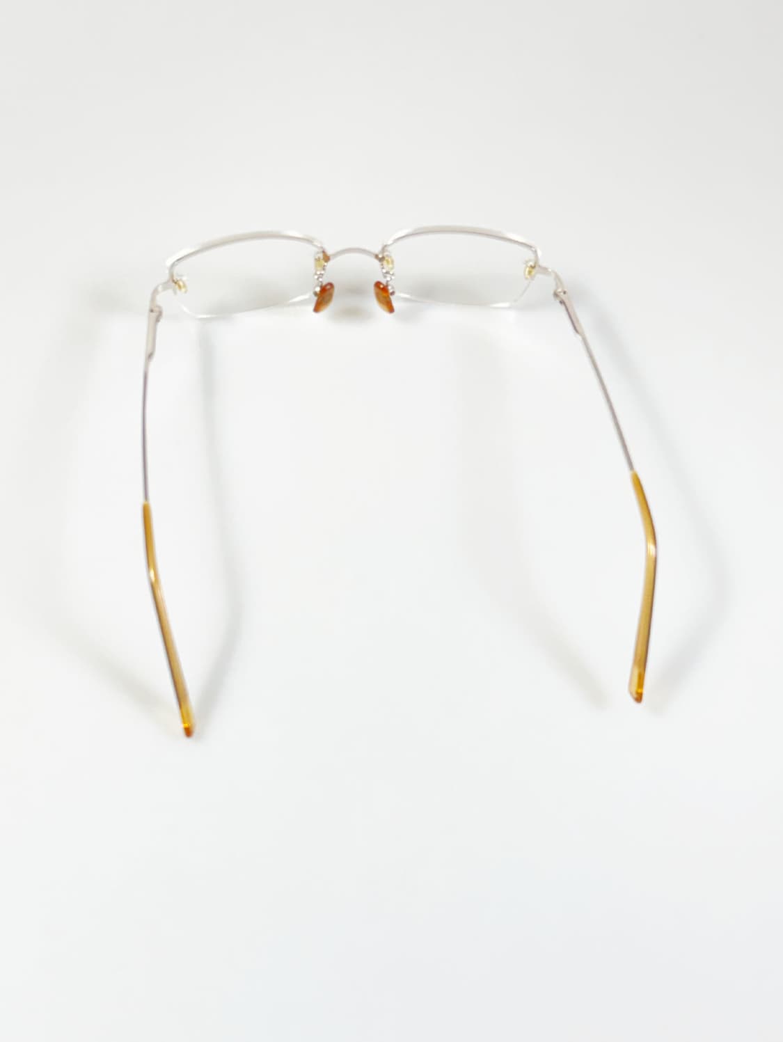 R&B EYEWEAR 실버 메탈 무테 스퀘어 빈티지 안경 상품이미지6