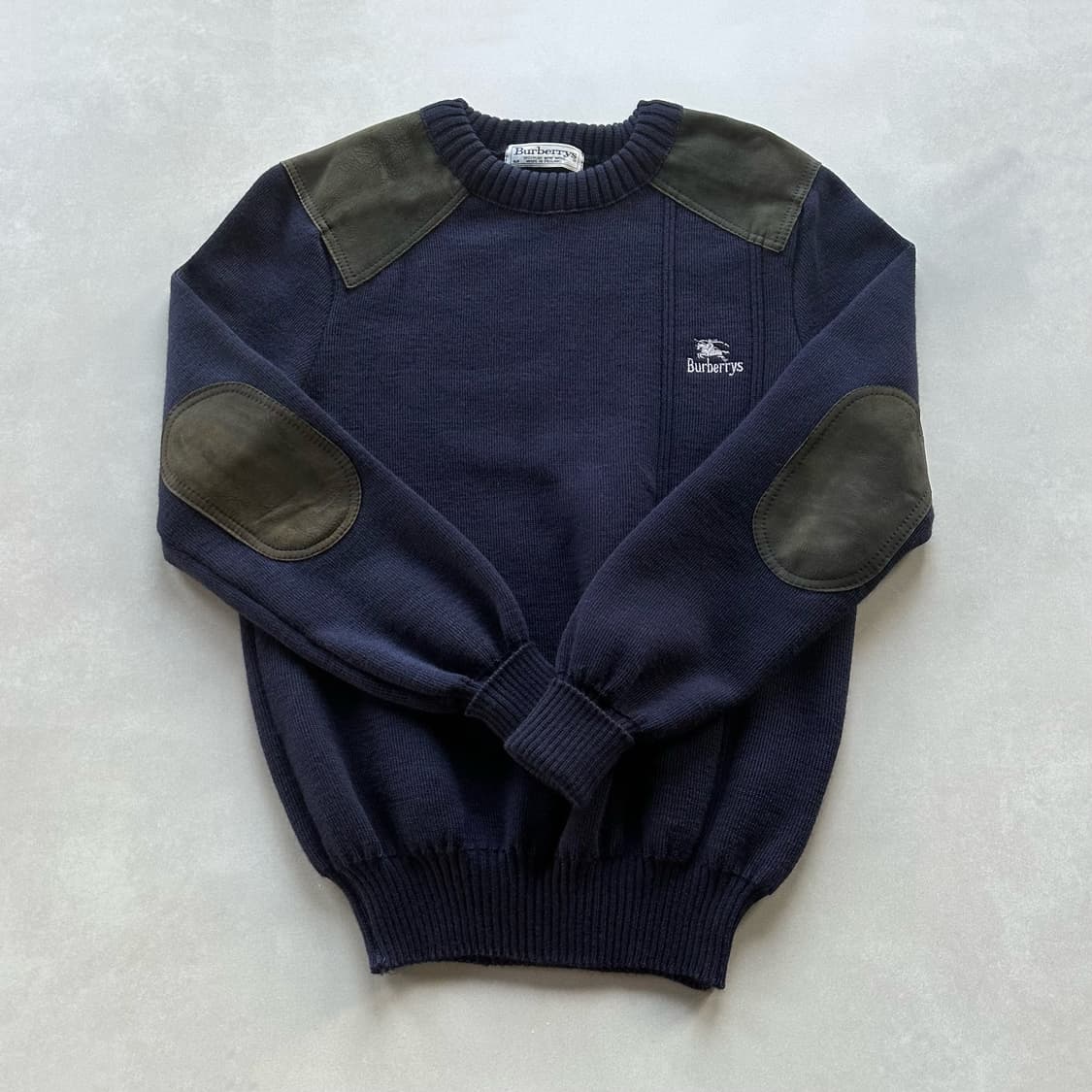 [M]버버리 BURBERRYS 엘보 패치 코만도 니트 네이비 상품이미지2