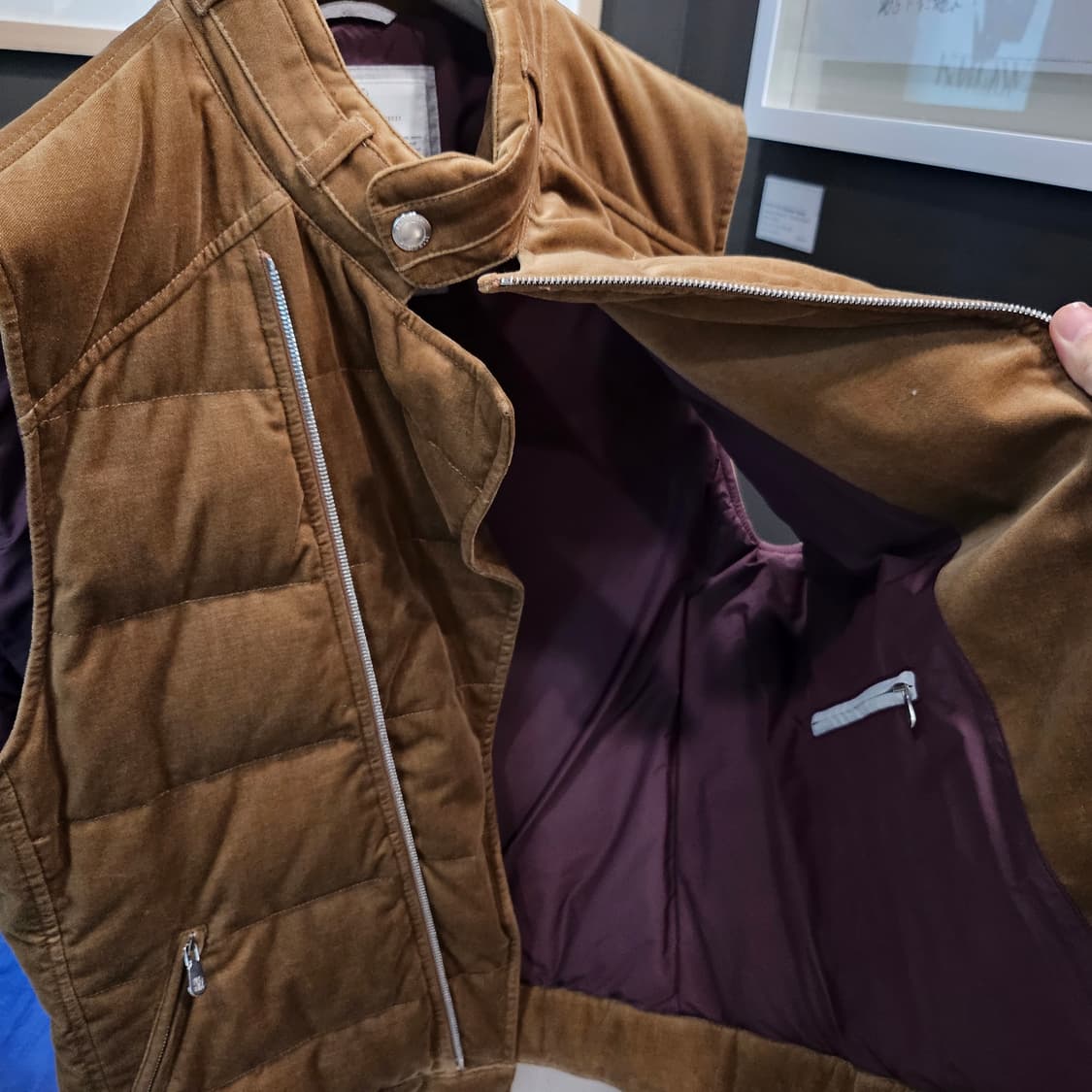 브루넬로 쿠치넬리 스웨이드 코듀로이 바이커 신상 베스트 상품이미지5