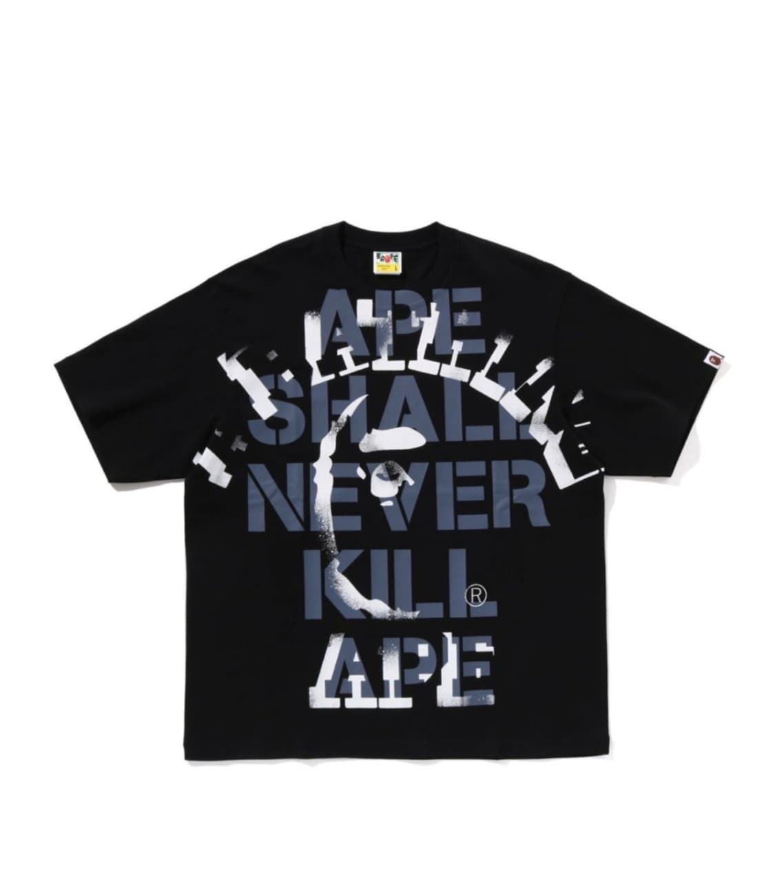 BAPE SPRAY PRINT COLLEGE RELAXED FIT 티셔츠 상품이미지1