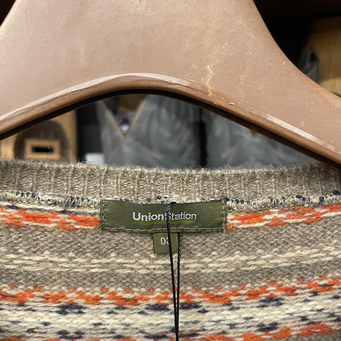 빈티지 페어 아일 패턴 노르딕 울 니트 브이넥 스웨터 상품이미지6