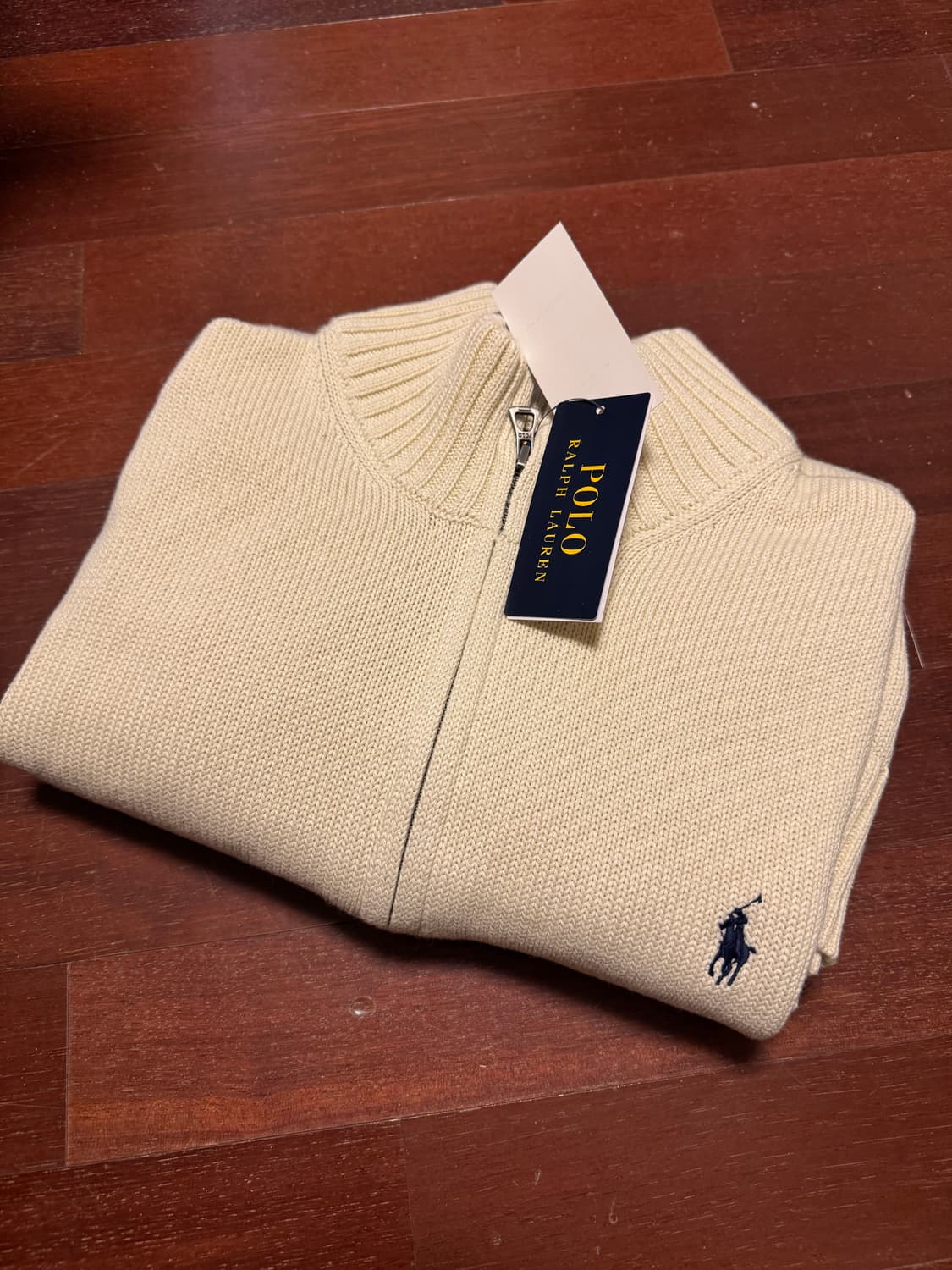 폴로 랄프 로렌 코튼 쿼터 지퍼 스웨터(L) 상품이미지1