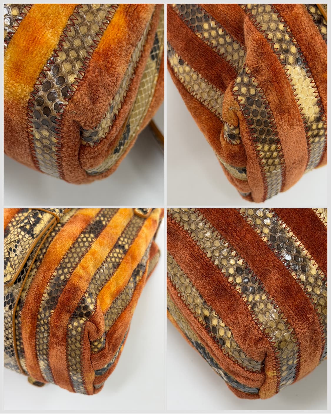 보테가베네타 벨벳 에어스 스네이크스킨 사첼백 상품이미지8