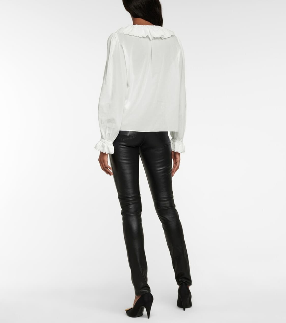 Saint Laurent 생로랑 코튼 러플 블라우스 FR34 상품이미지10