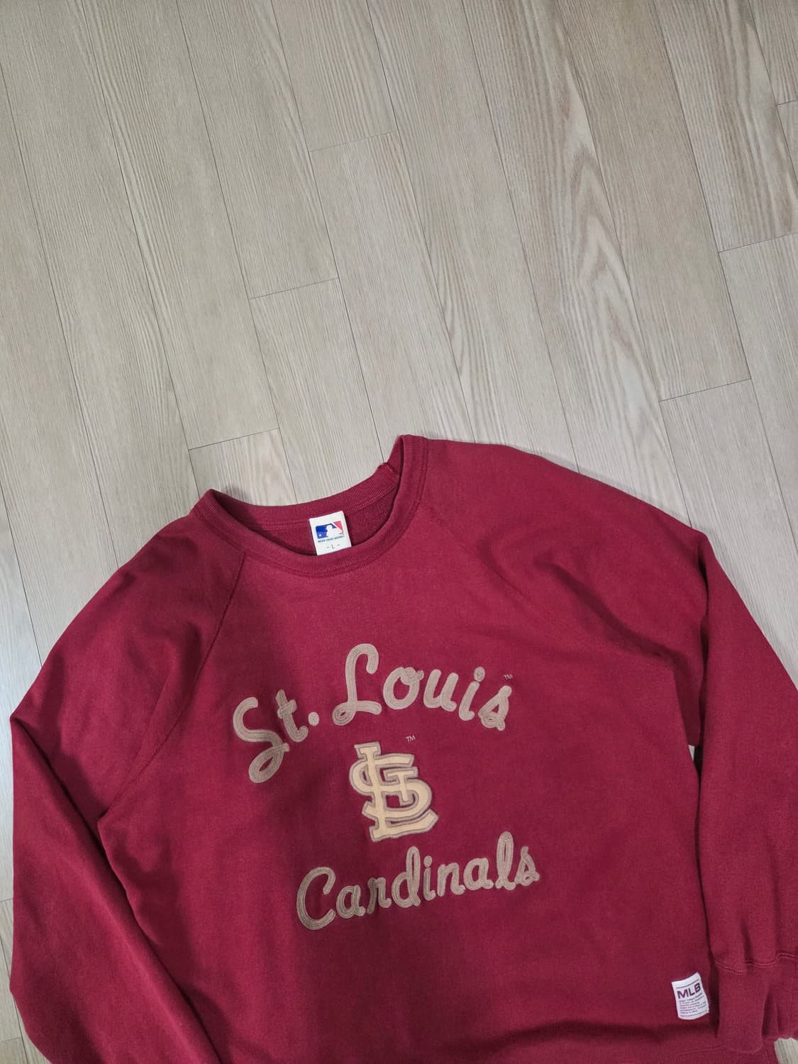 MLB 버건디 체인 스티치 맨투맨 티셔츠 상품이미지2