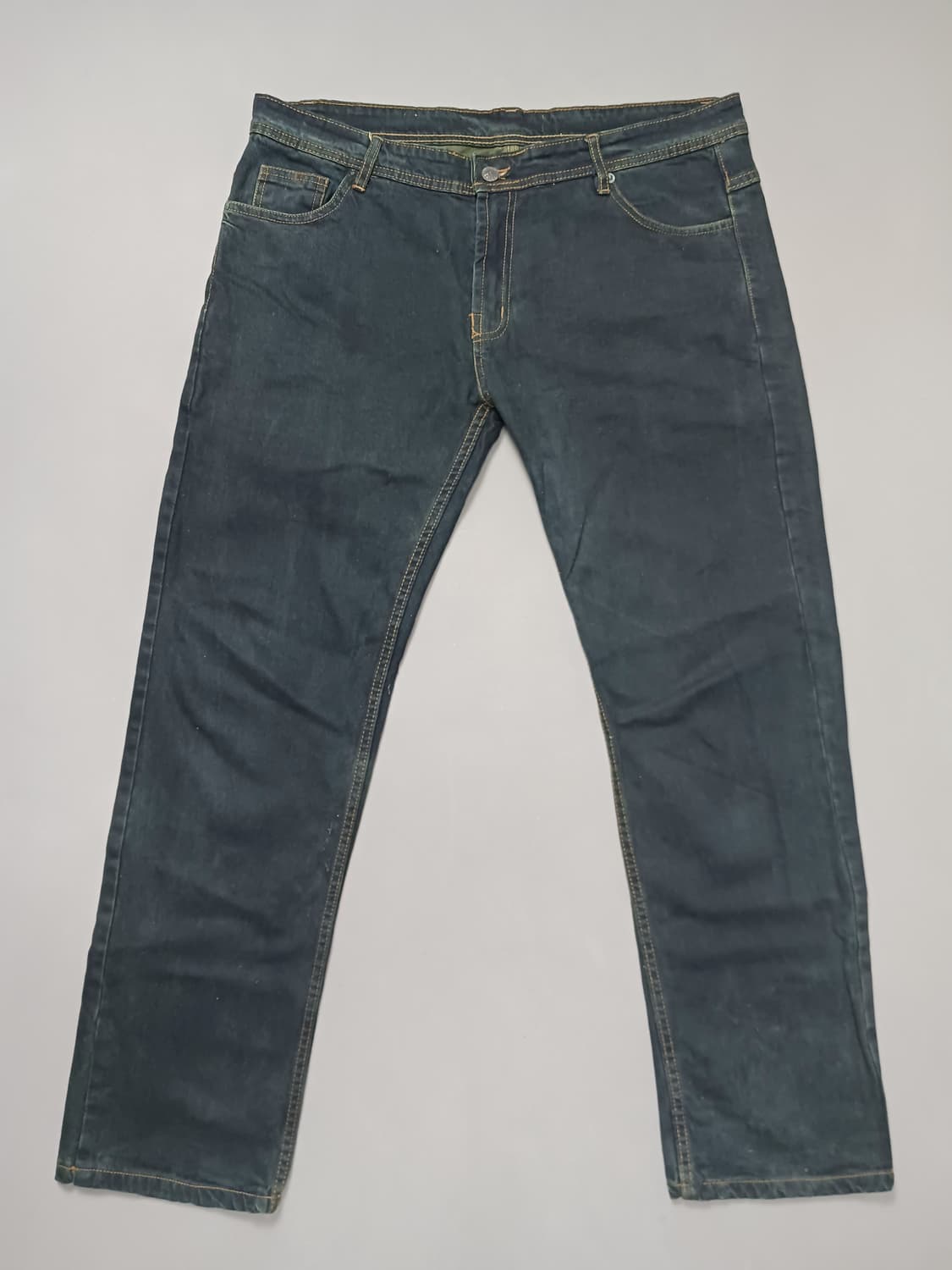 [37] 빈티지 흑청 생지 레귤러진 청바지 상품이미지1