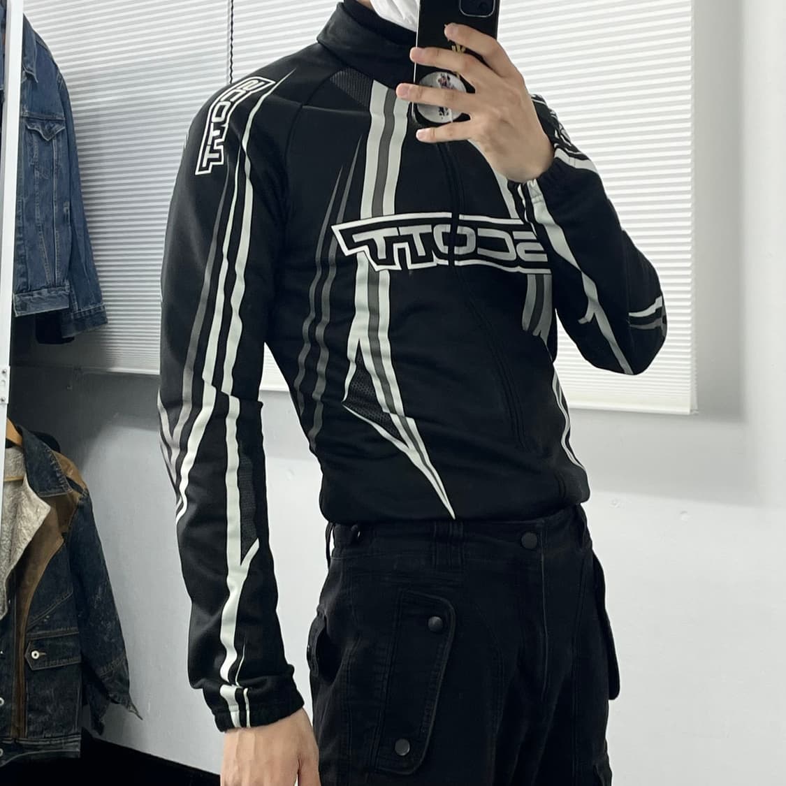 S(M) 빈티지 하이넥 레이싱 자켓 상품이미지2