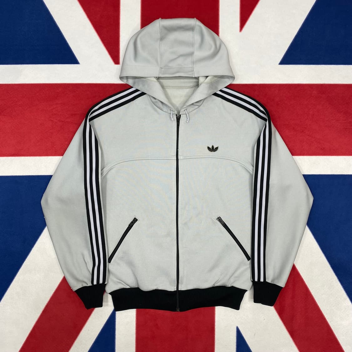 80s 아디다스 후드 트랙탑져지 L 상품이미지1
