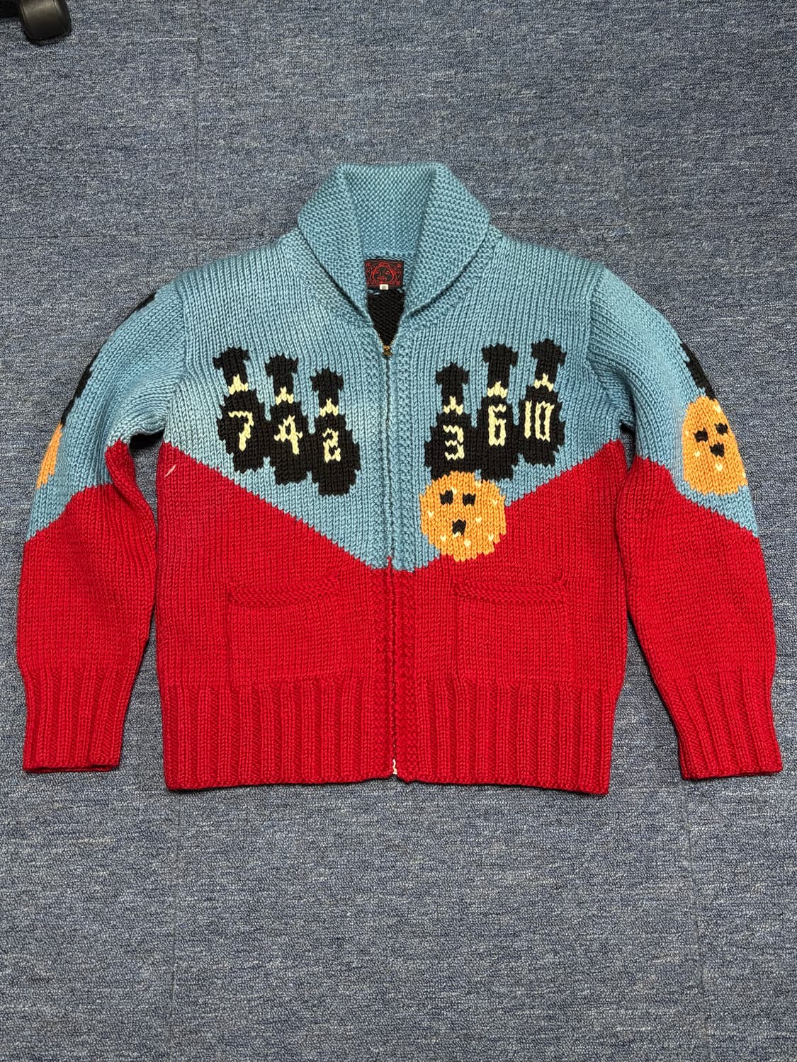 (38)에비수 빈티지 코위찬 니트집업 캐피탈 상품이미지1