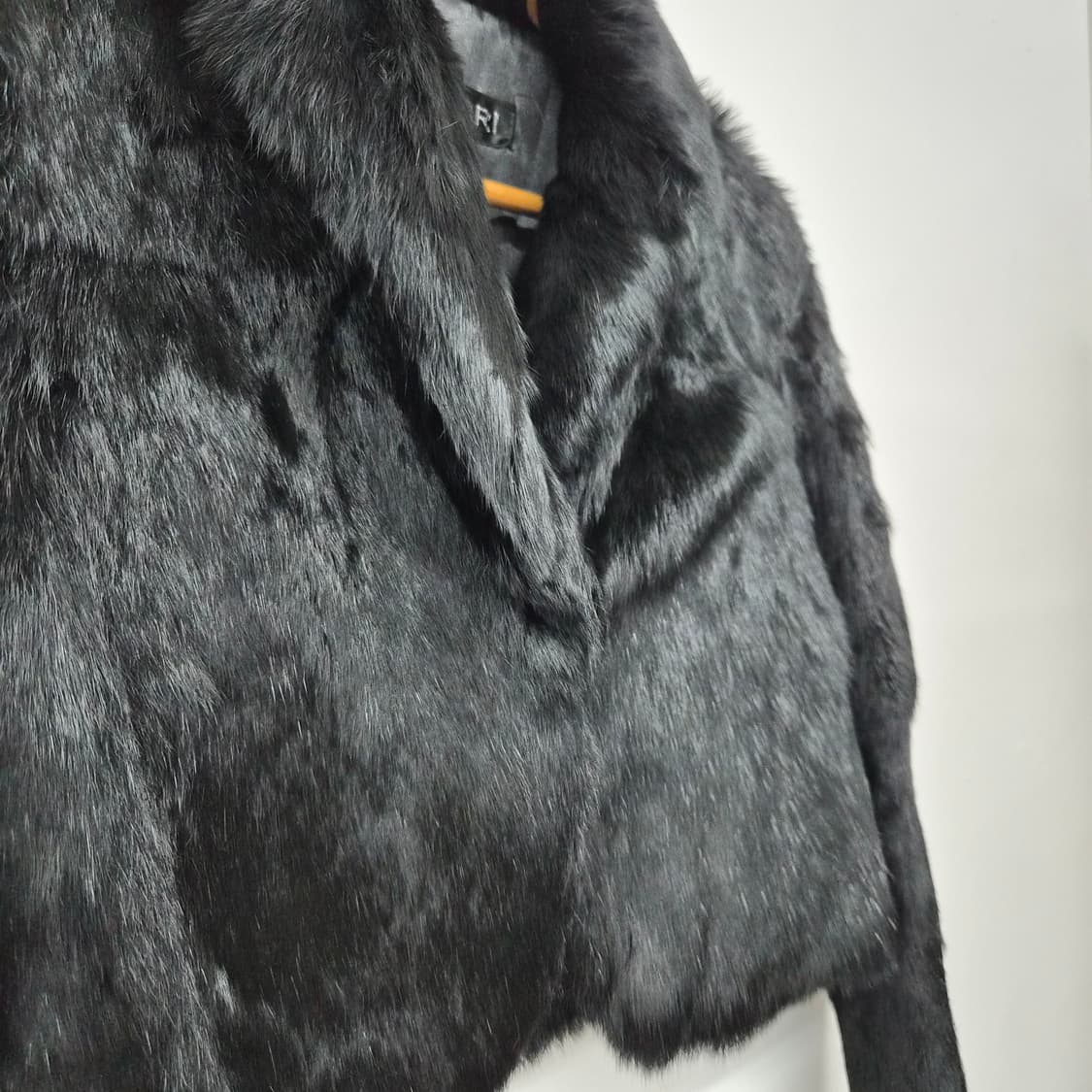 토끼털 블랙 크롭 퍼 자켓 여성 s 상품이미지3