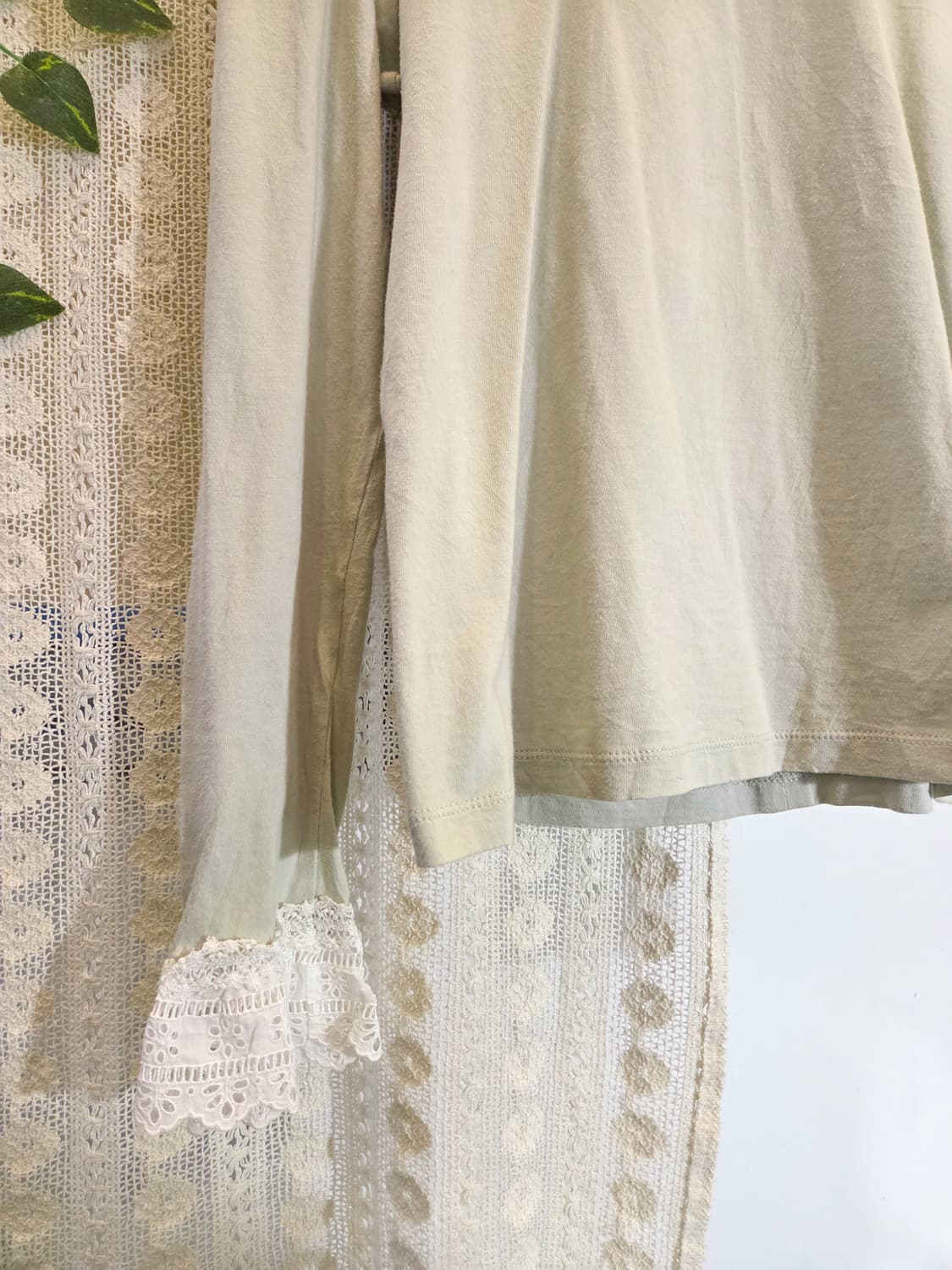 파스텔 그린 목폴라 슬리브 상품이미지3