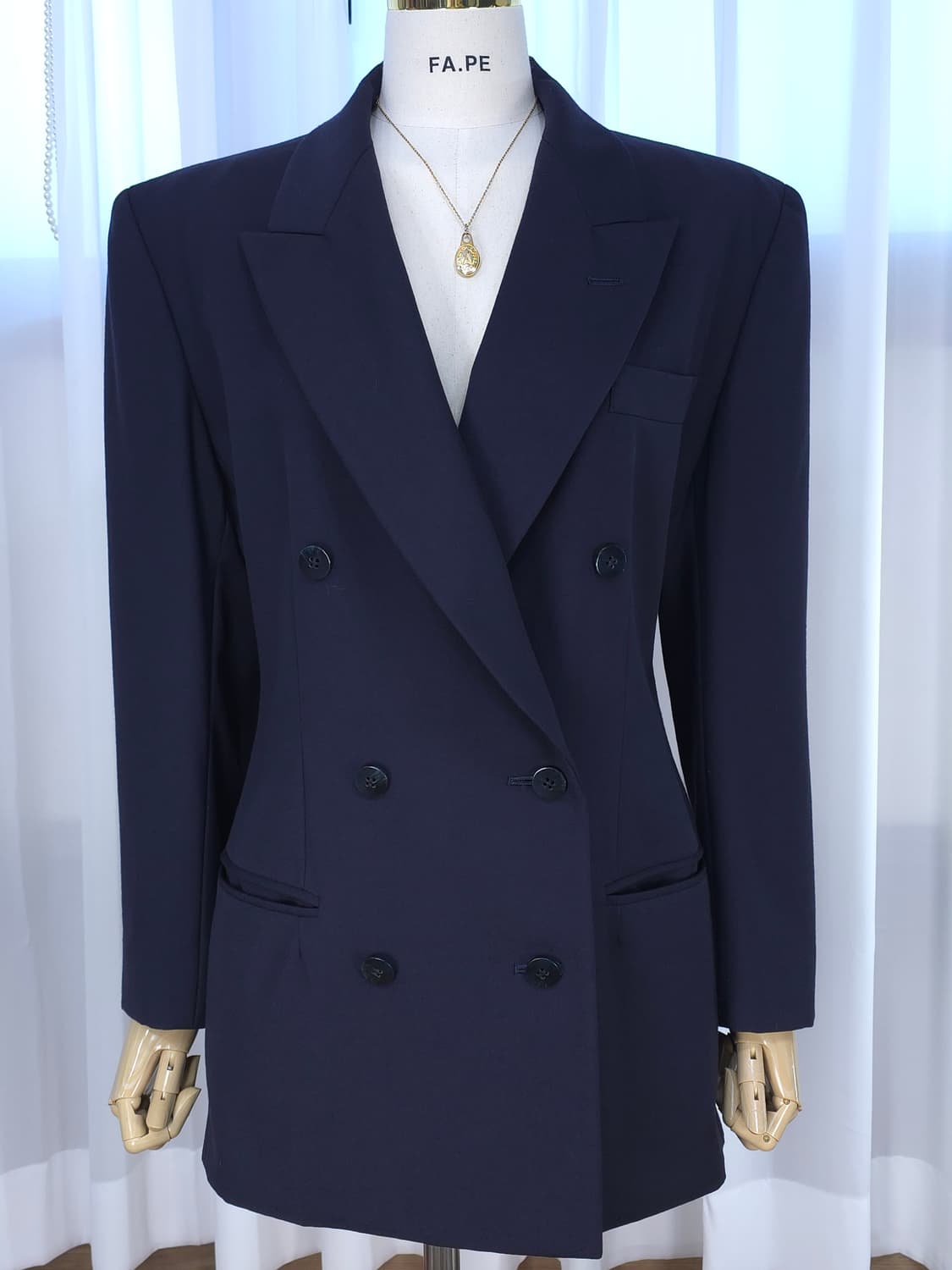 캘빈클라인 네이비 더블 버튼 자켓 상품이미지2