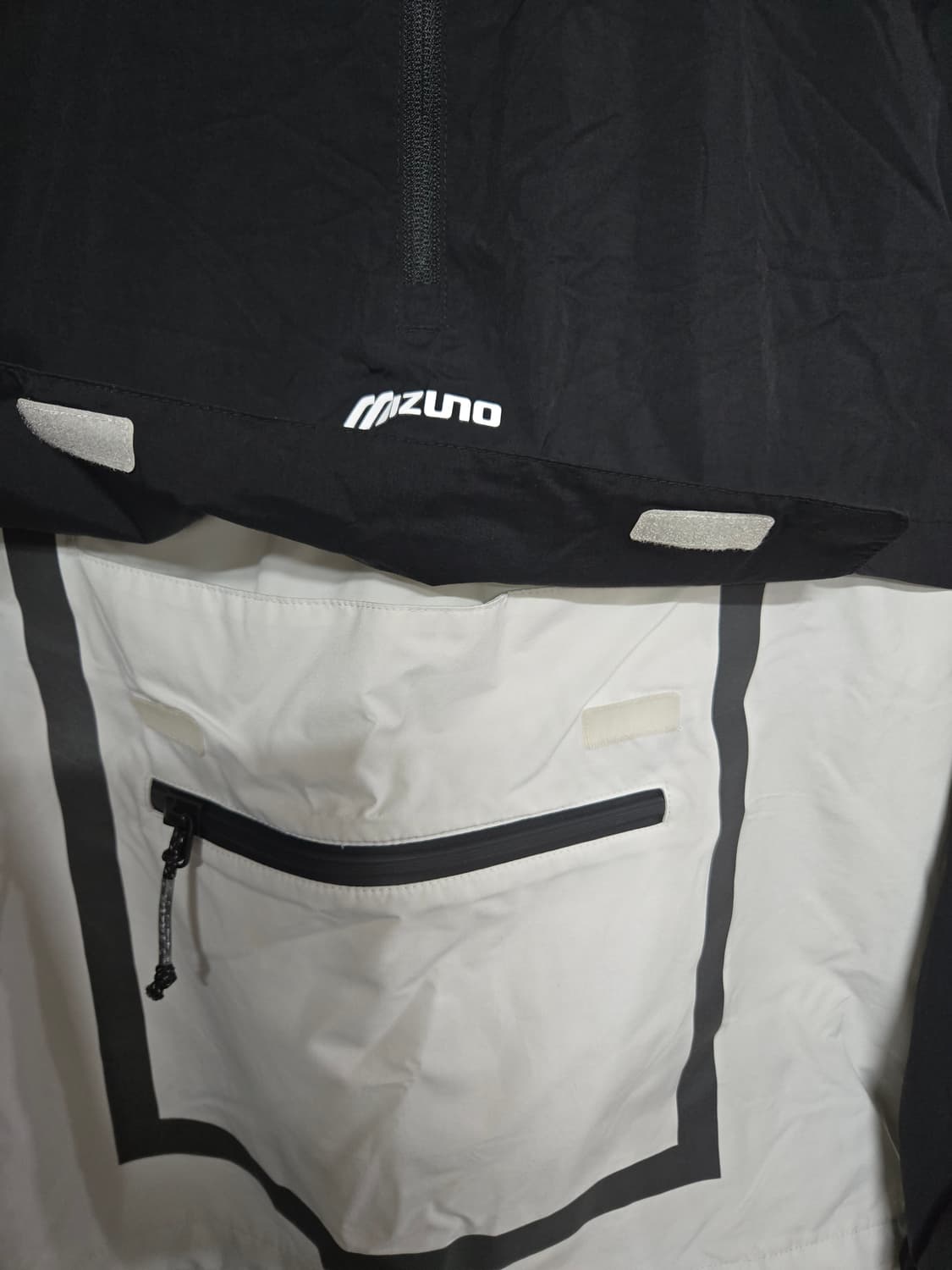 미즈노 블랙/화이트 아노락 바람막이 S 상품이미지4