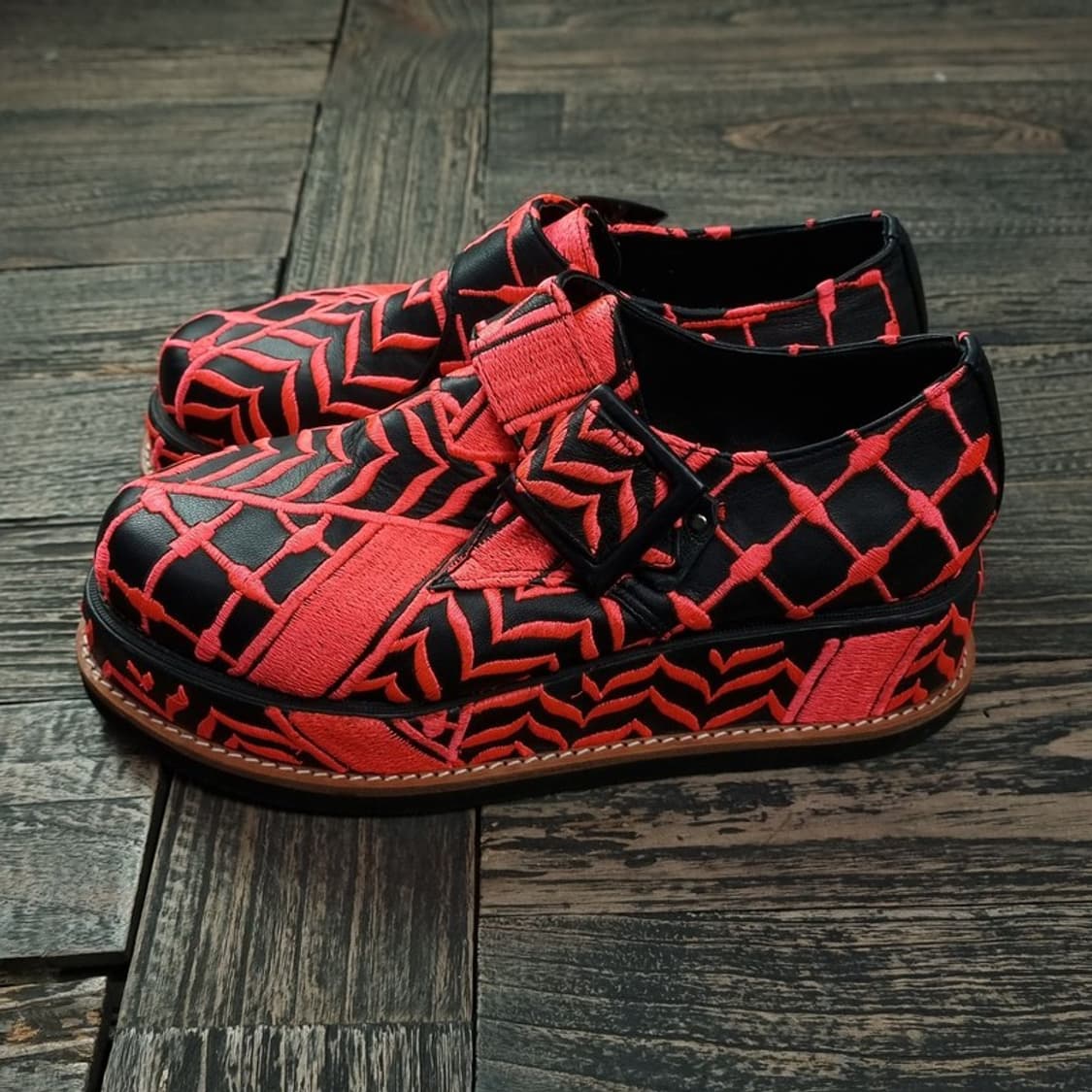 [빈티지] 펑크 플랫폼 통굽 레더 슈즈 M17101 상품이미지4