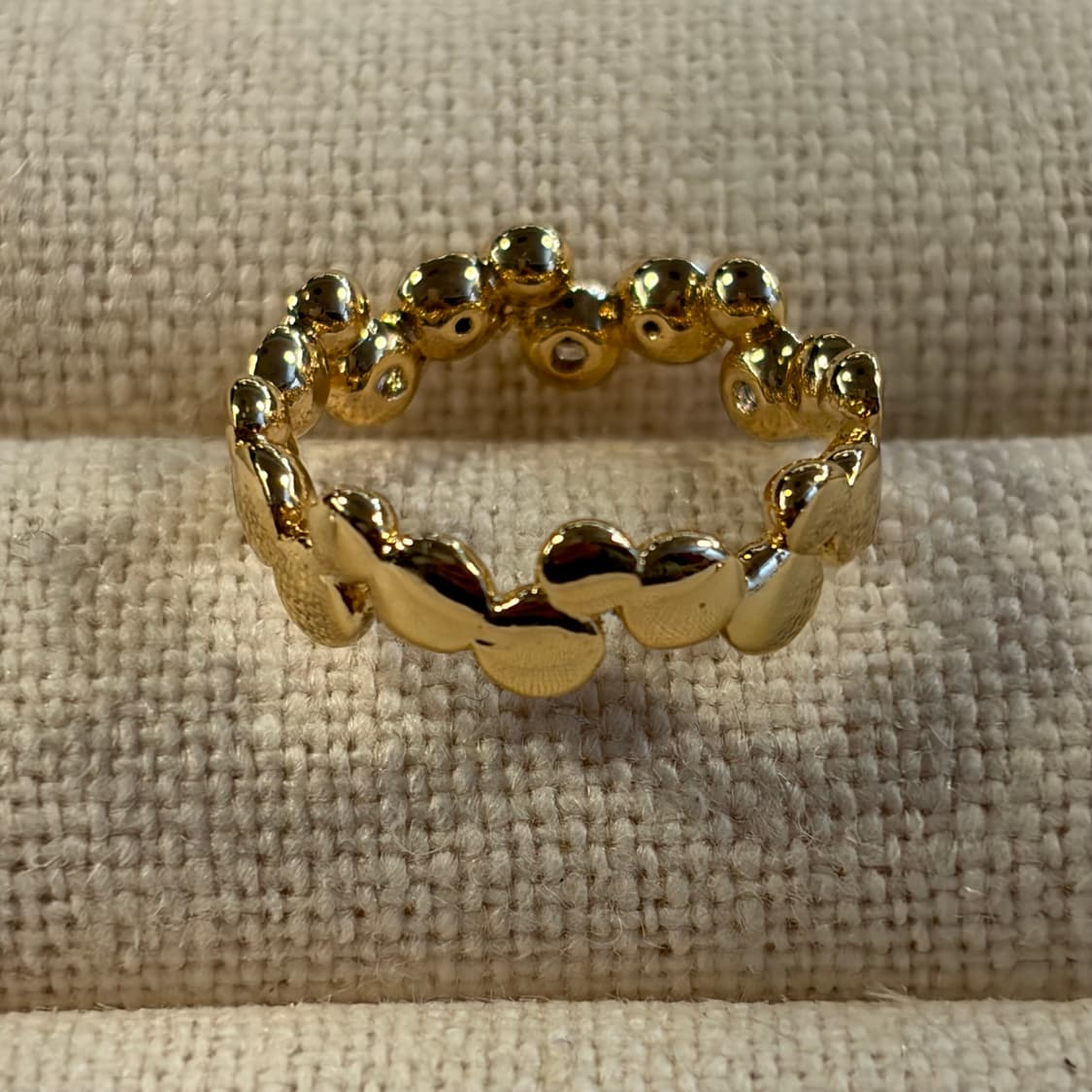 새상품 여성 신주 은도금 골드 투패턴 반지 상품이미지3