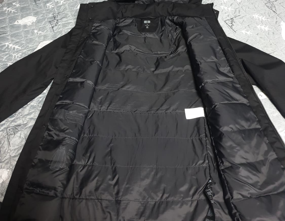 유니클로 하이브리드 다운파카 블랙 (M) 상품이미지3