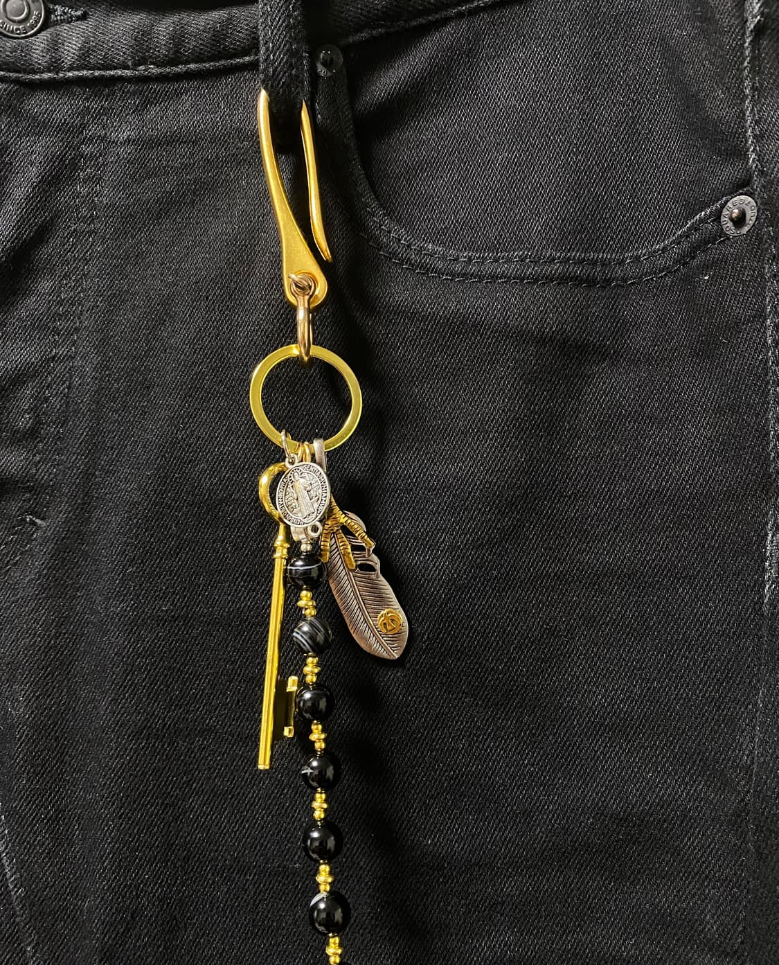 빈티지 골드 & 블랙 키체인 상품이미지3