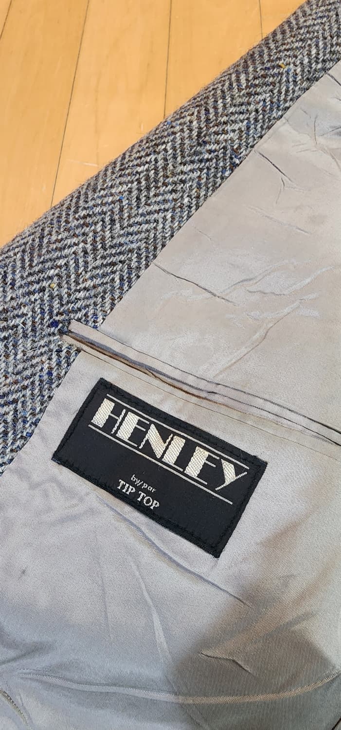 그레이 헤링본 트위드자켓 L 상품이미지8