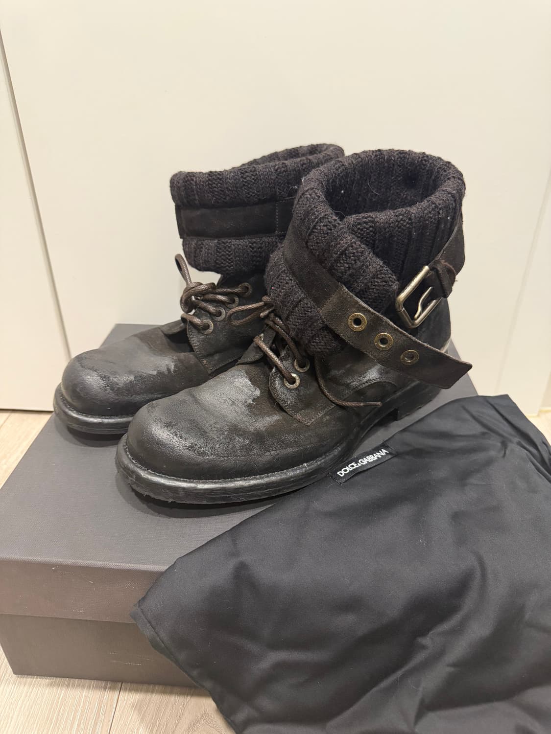 돌체앤가바나 빈티지 울 니트 부츠  상품이미지1