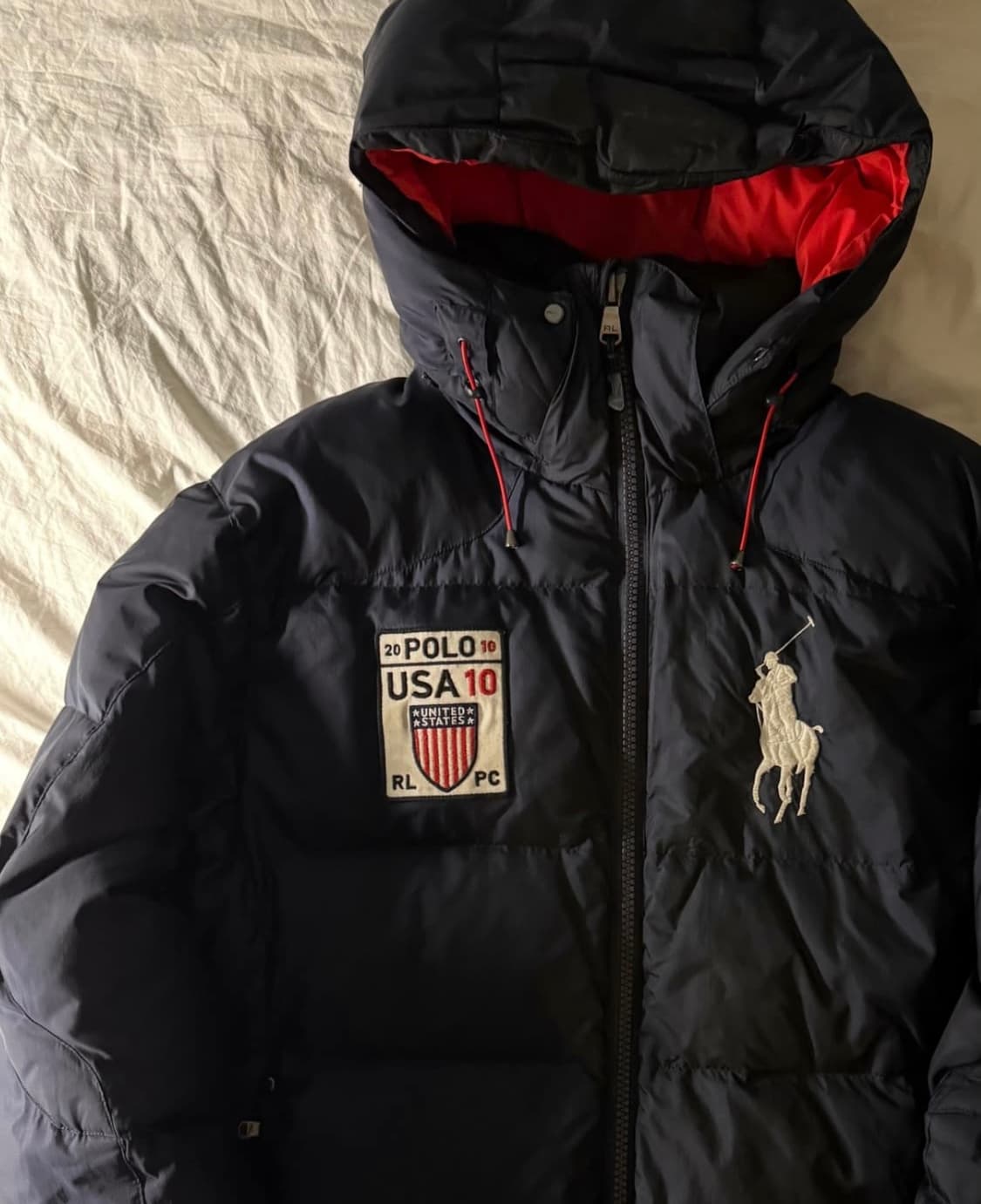 폴로 빅포니 성조기 패딩 다크 네이비 상품이미지1