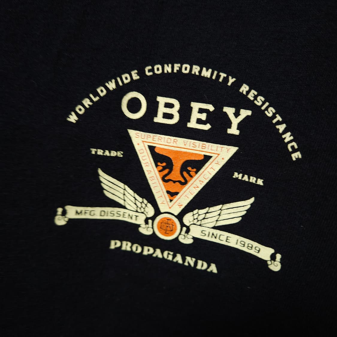 M ) OBEY 오베이 블랙 반팔 티셔츠 상품이미지4