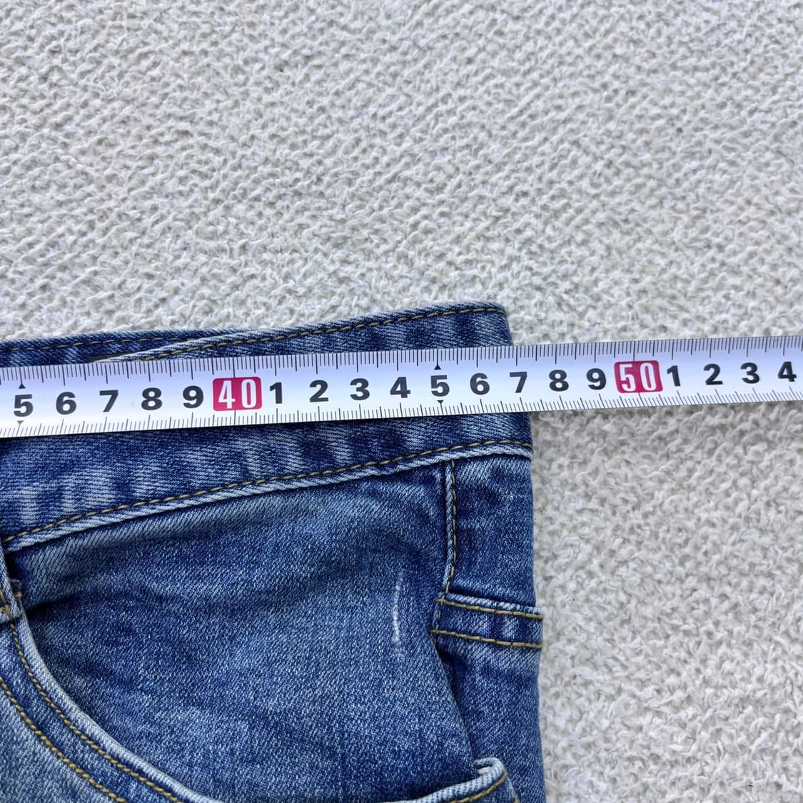 36 빈티지 남성 블루 워싱 데님 팬츠 0527E 상품이미지5