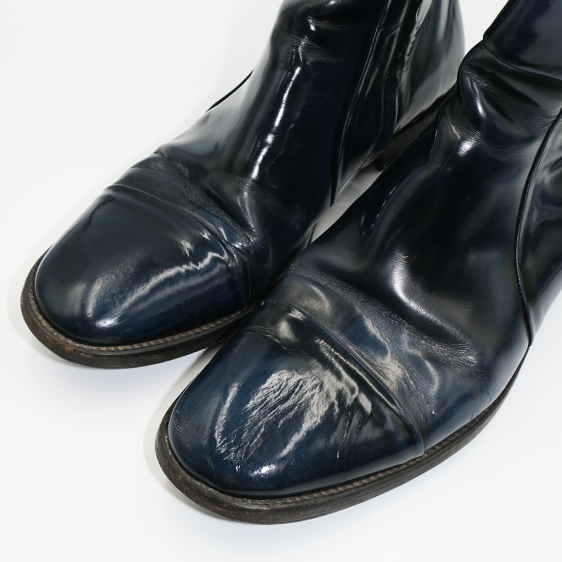 메종 마틴 마르지엘라 폴리시드 레더 사이드 지퍼 부츠 43(280) BT 상품이미지6