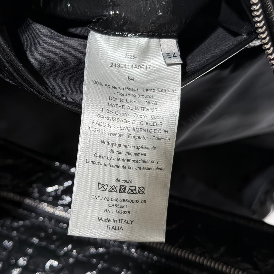 (A+/54) / 디올 까나쥬 경량 패딩 자켓 블랙 상품이미지7