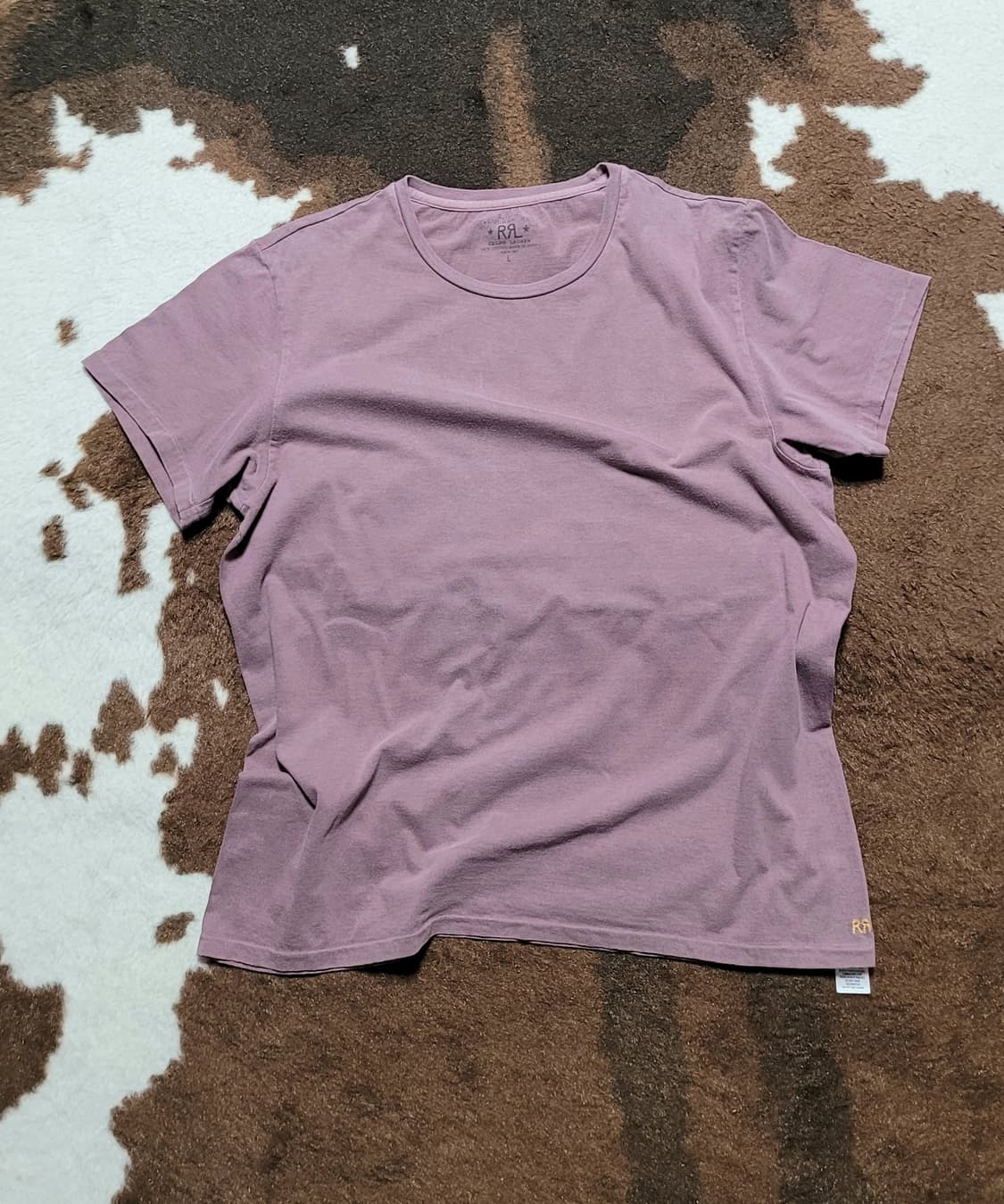 RRL 남성용 톤다운 라이트 퍼플 반팔티(L) 상품이미지3