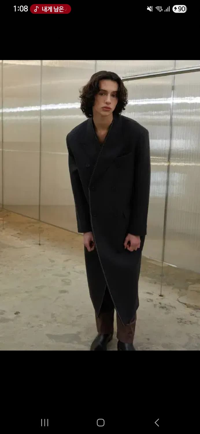 웨이비니스 울 커팅 코트 차콜 2 상품이미지2