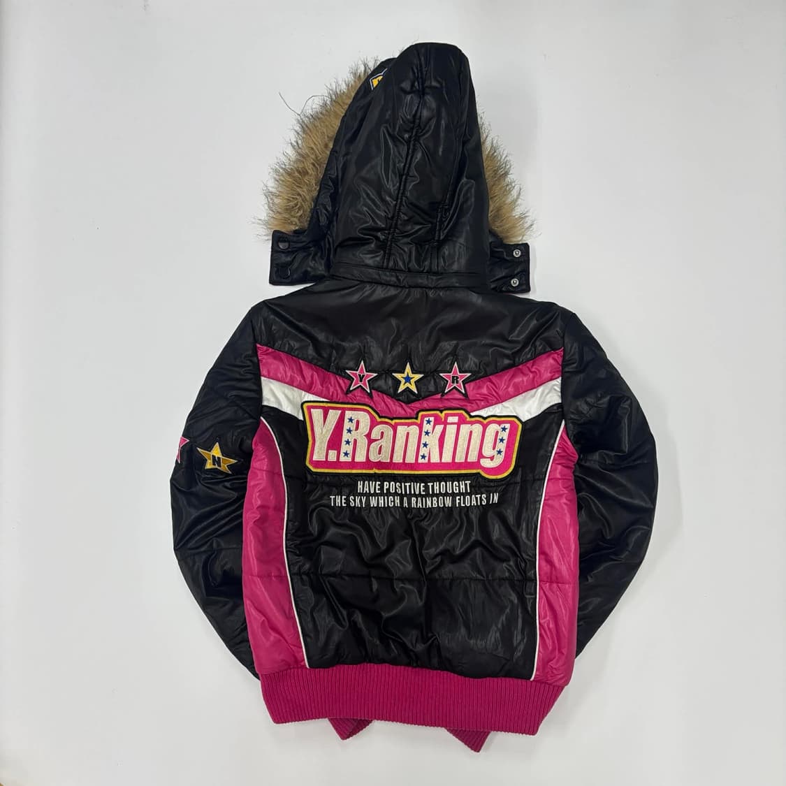 일본빈티지 y2k 펑크 퍼 자켓 걸즈 숏패딩(M) 상품이미지3
