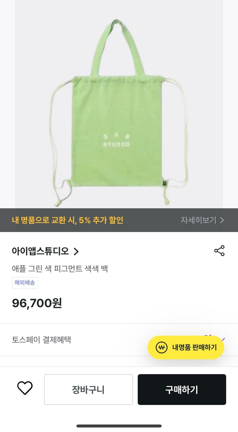 아이앱 스튜디오 피그먼트 백 상품이미지2