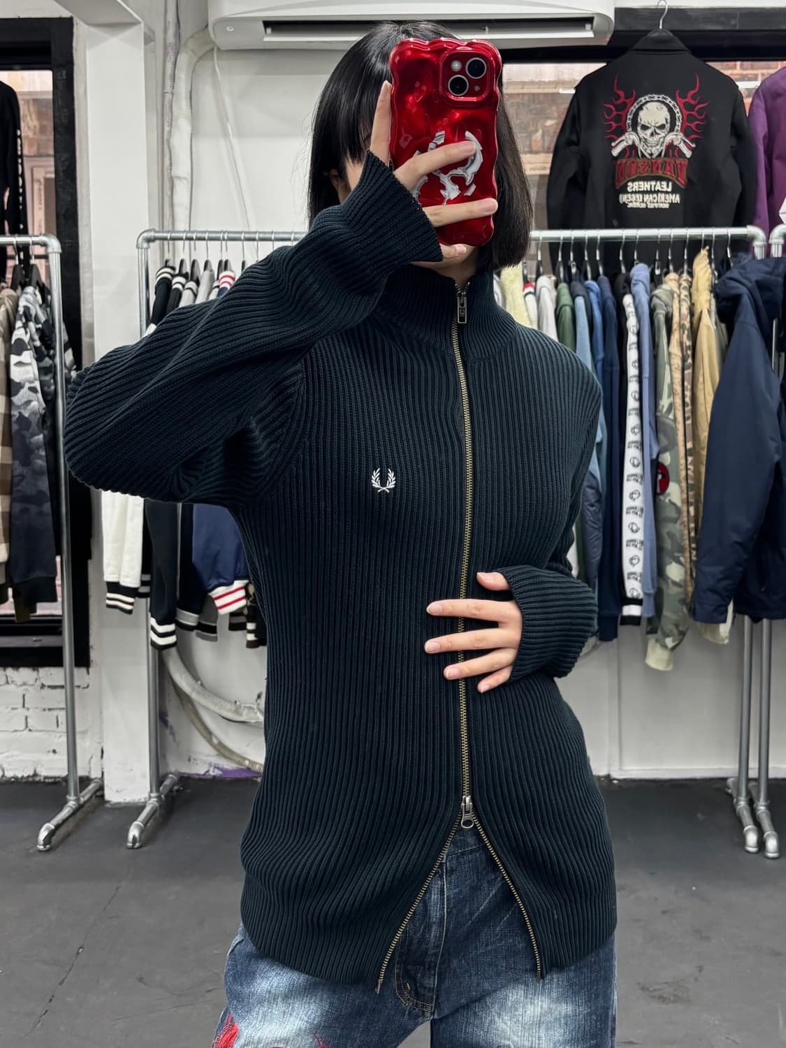 프레디페리 투웨이 니트 집업 상품이미지2