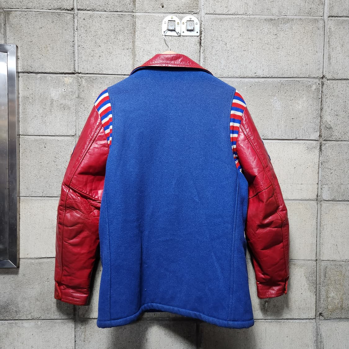 90s 캐나다 카우레더 울 바시티 자켓 L 상품이미지4