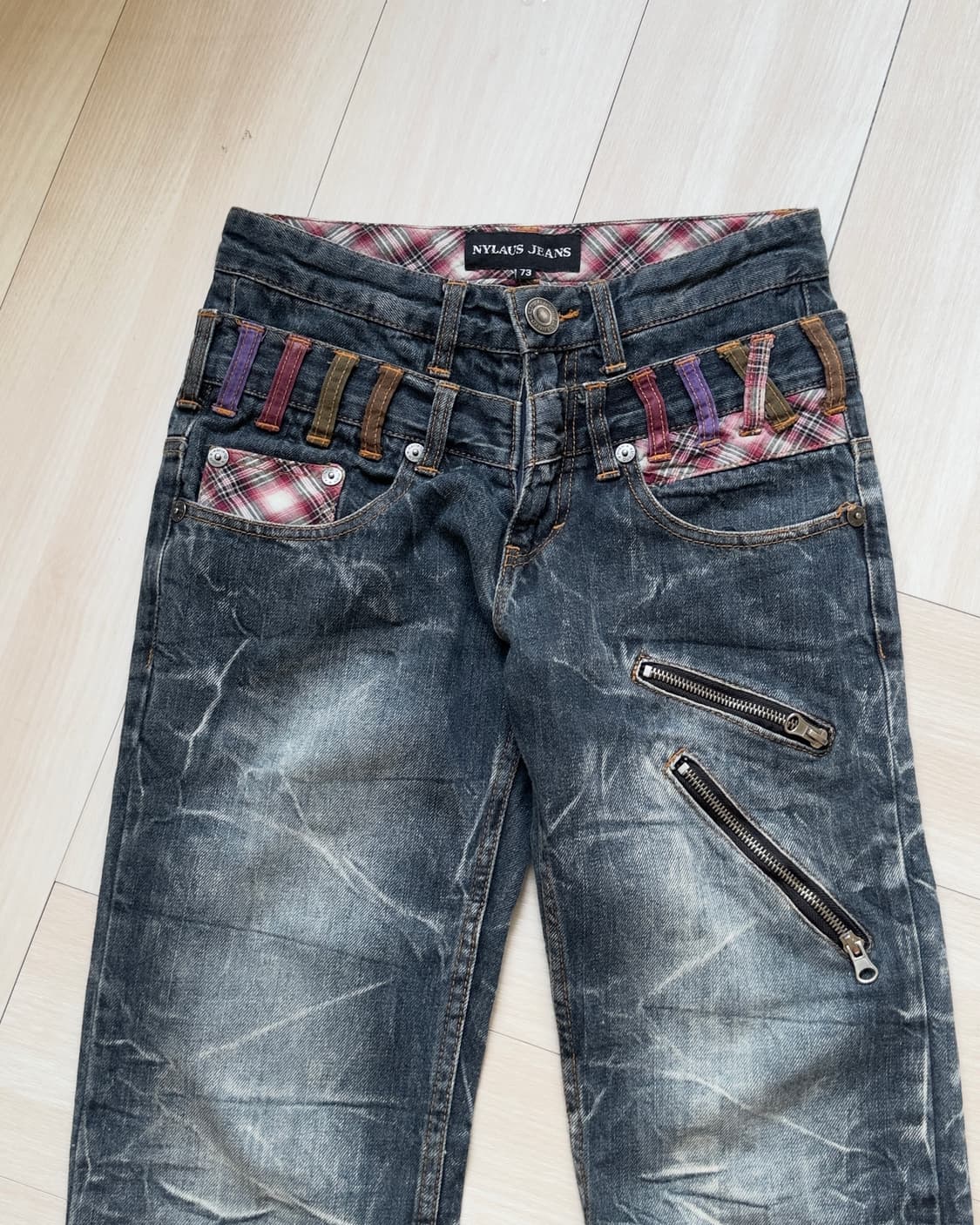 [NYLAUS] double-waist denim pants(check) 상품이미지7