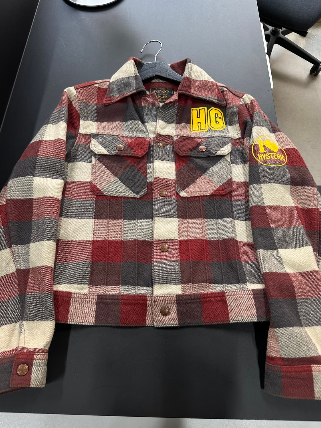 히스테릭글래머 Kinky Jeans 빅로고포켓 체크셔츠자켓 상품이미지7