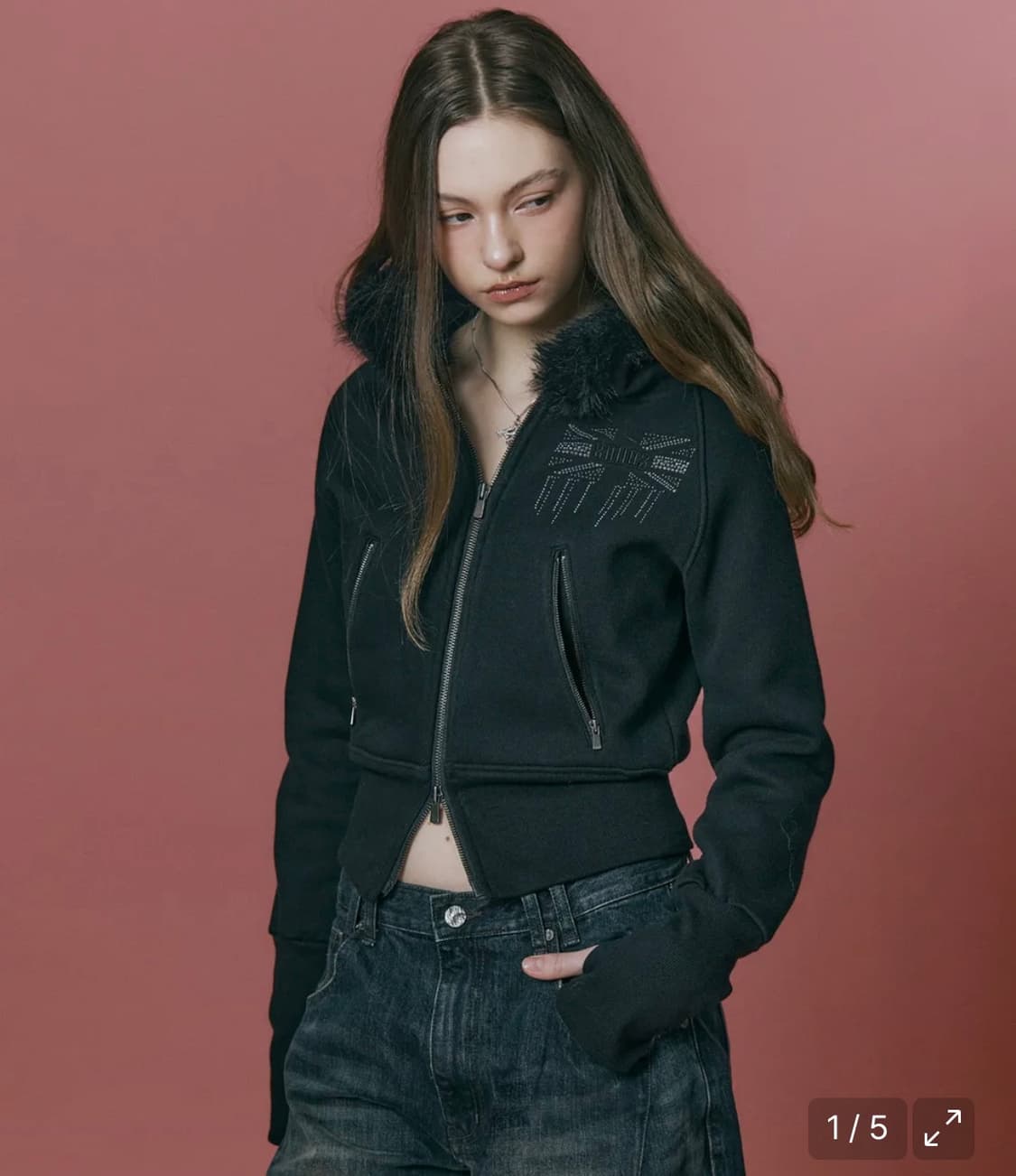 플리즈노팔로우 베키 퍼 후디자켓 상품이미지1