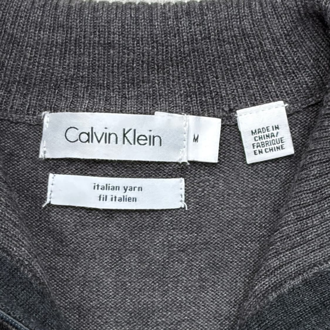 CALVIN KLEIN 메리노울 니트집업 M 상품이미지5