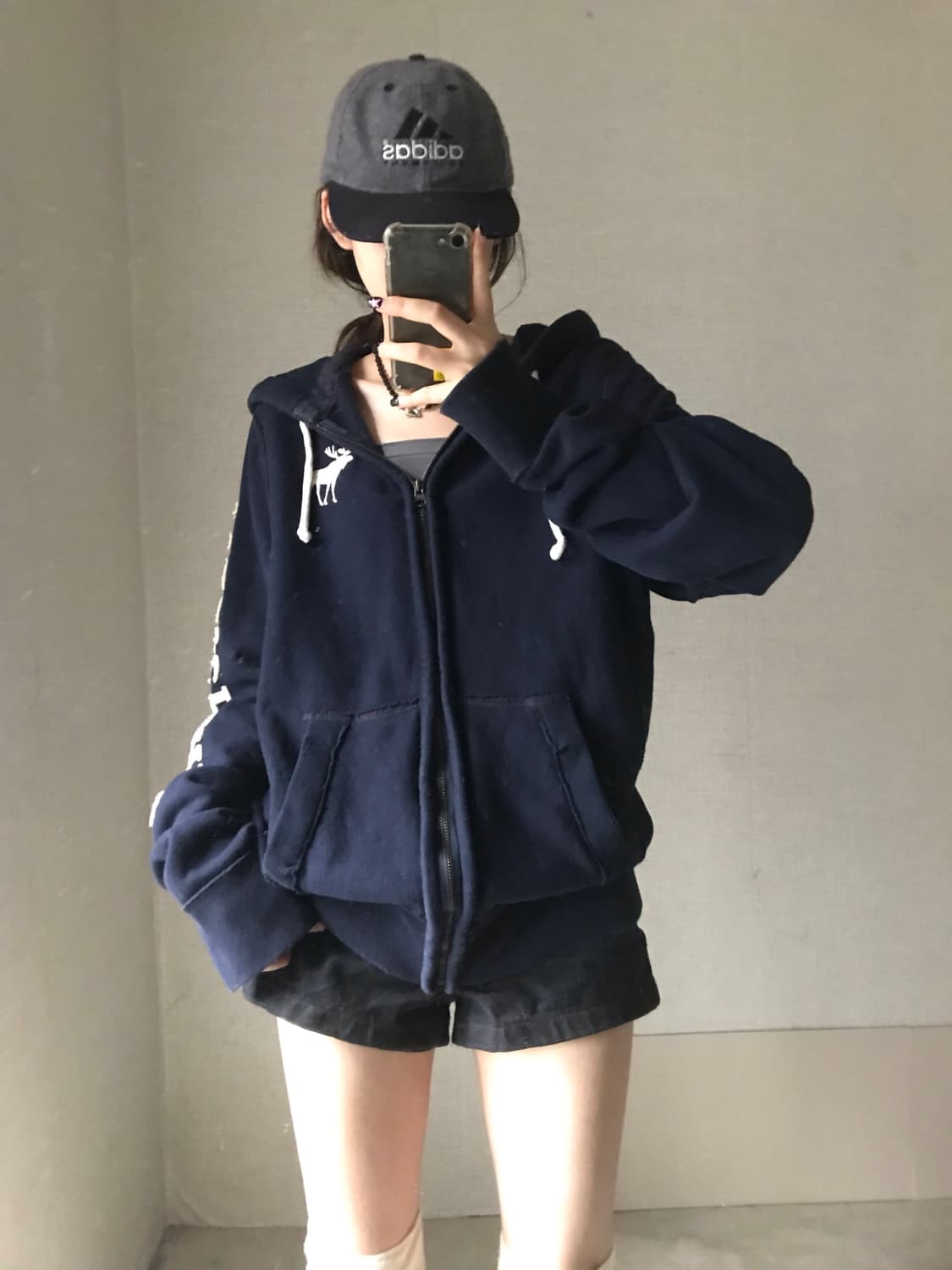 아베크롬비 딥네이비 후드집업 상품이미지4