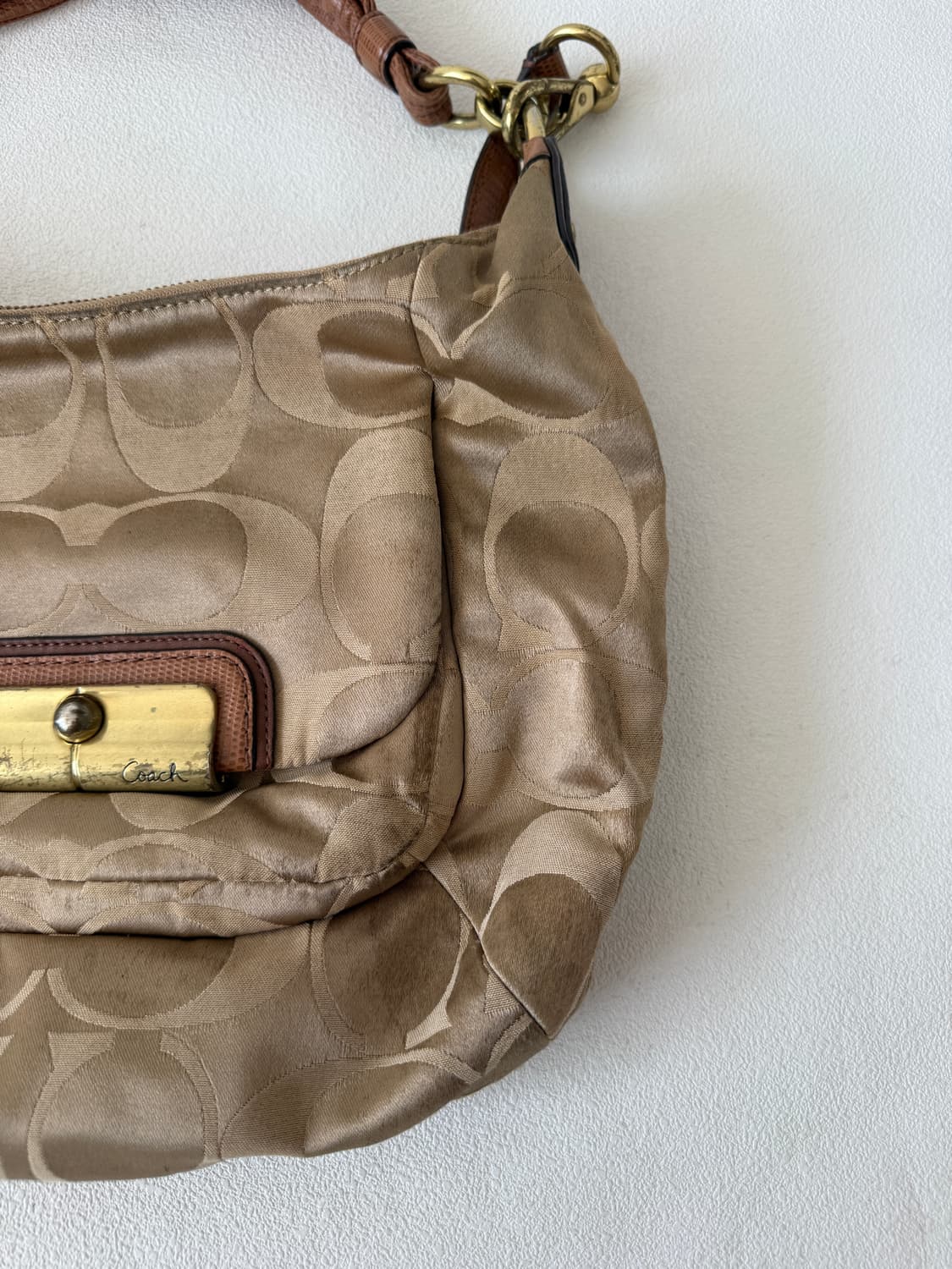 코치(COACH) 모노그램 숄더백(크로스 가능, 상태 확인) 상품이미지3