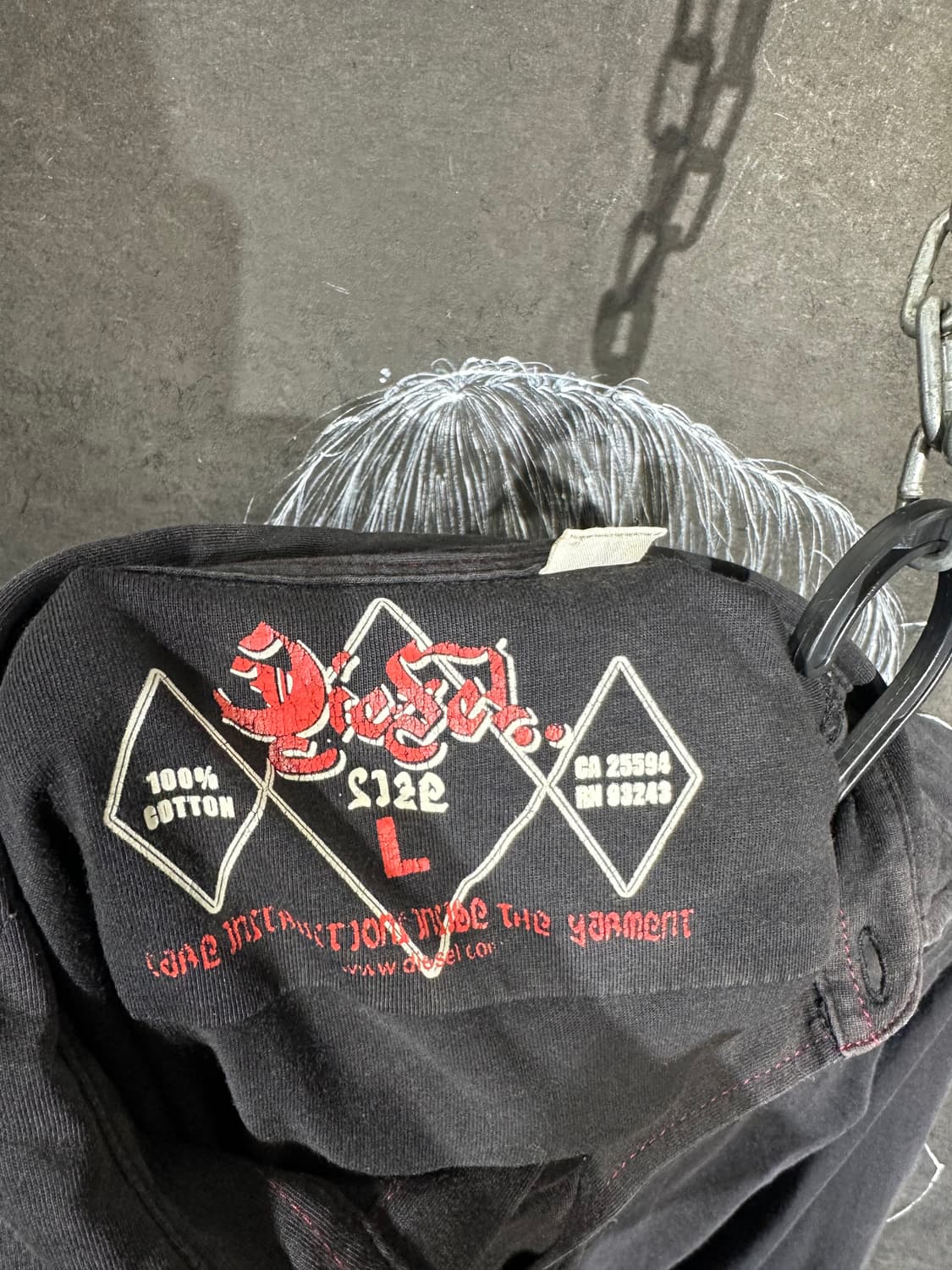 디젤 고딕 블랙 웨스턴 프린팅 셔츠 자켓 L 상품이미지10