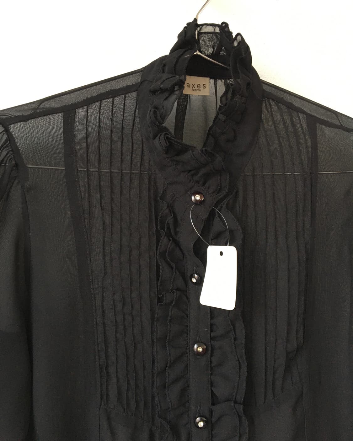 Axes femme frill high neck blouse 상품이미지5