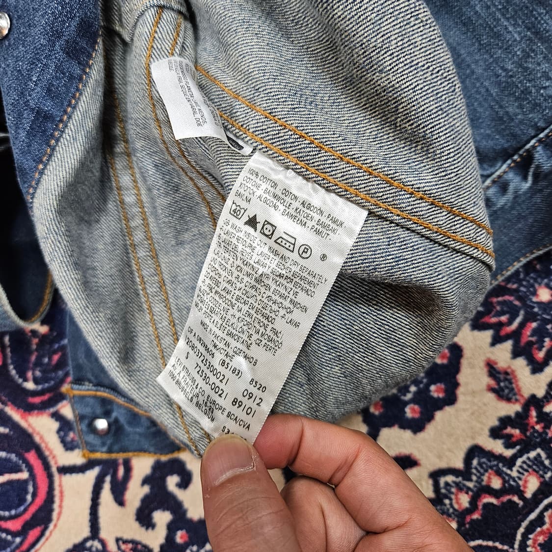 리바이스(Levis) 72530 빈티지 트러커 자켓 S size 상품이미지5